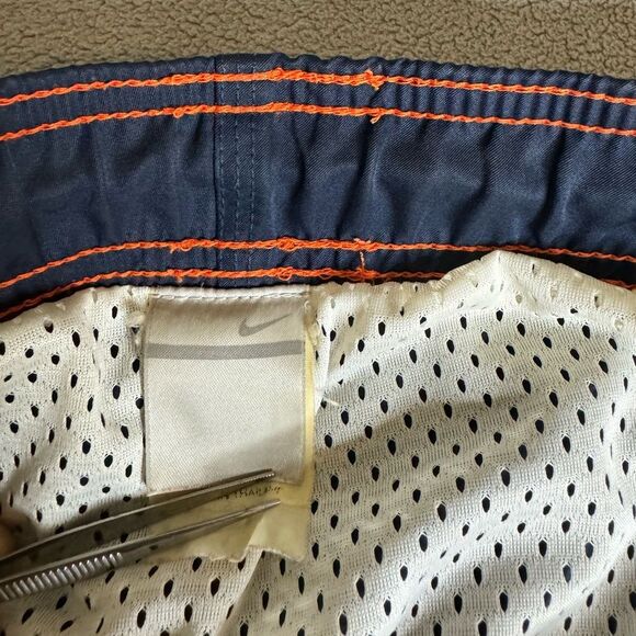 Men's VTG Nike Y2K Lined Swim Trunks Size XL/XXL Orange Blue Spellout Swoosh - Picture 7 of 16